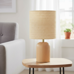 Abat-jour cylindre tube raphia