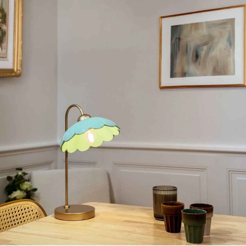 lampe à poser céramique verte