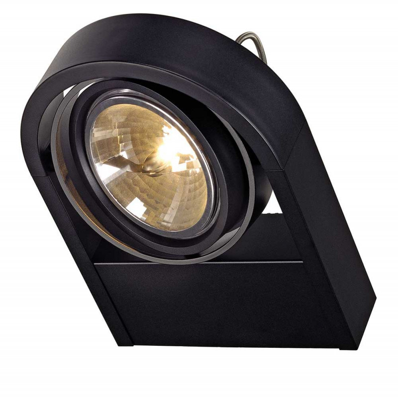 Applique design noire ronde avec spot orientable Lampe Avenue