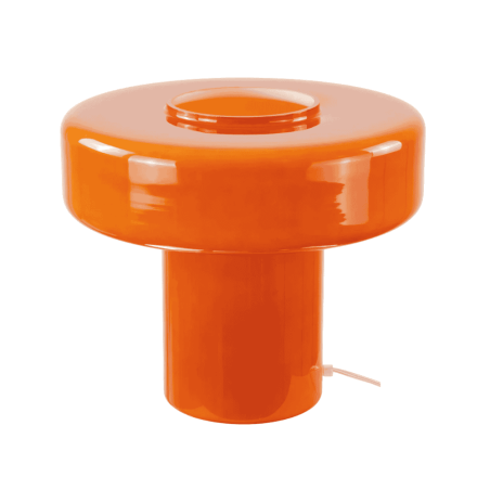 Grande lampe à poser champignon verre