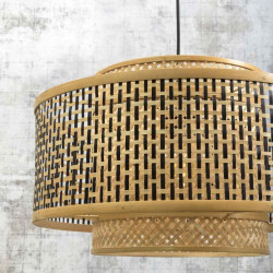 abat jour bambou tressé