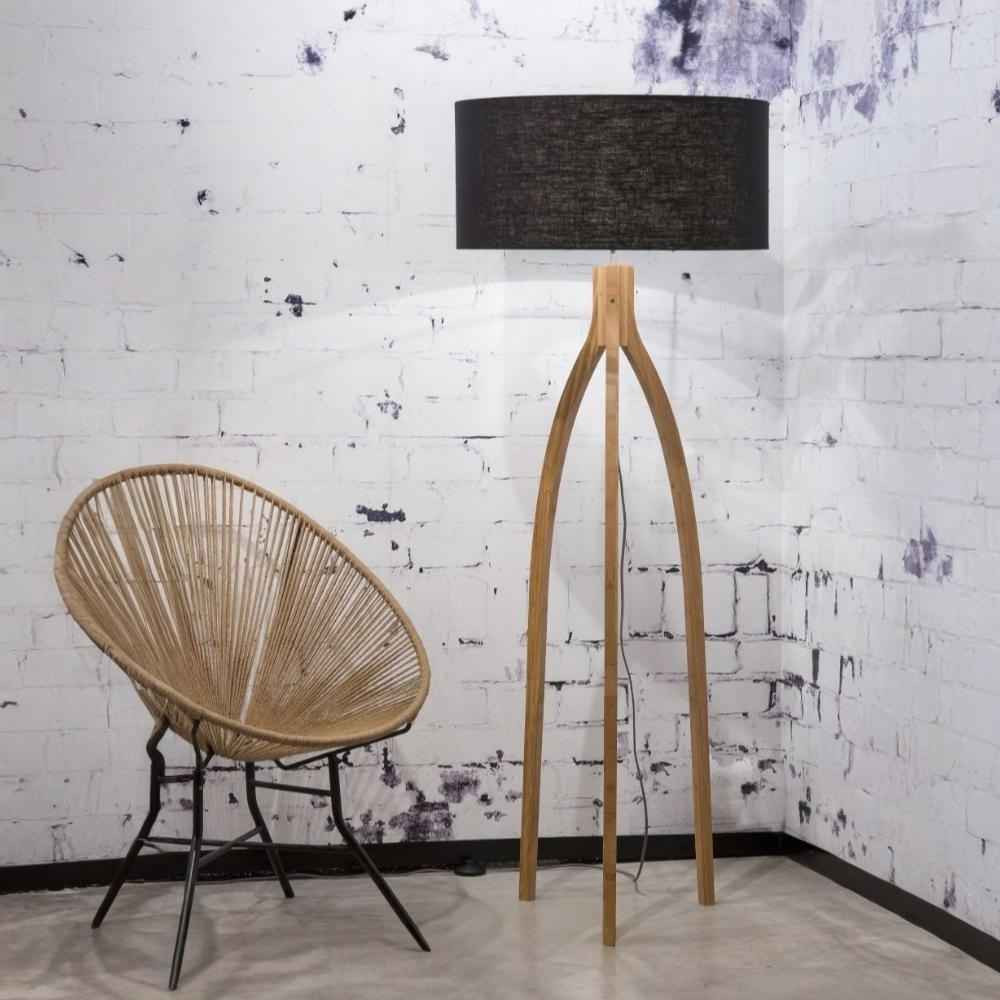 Lampadaire abat-jour noir