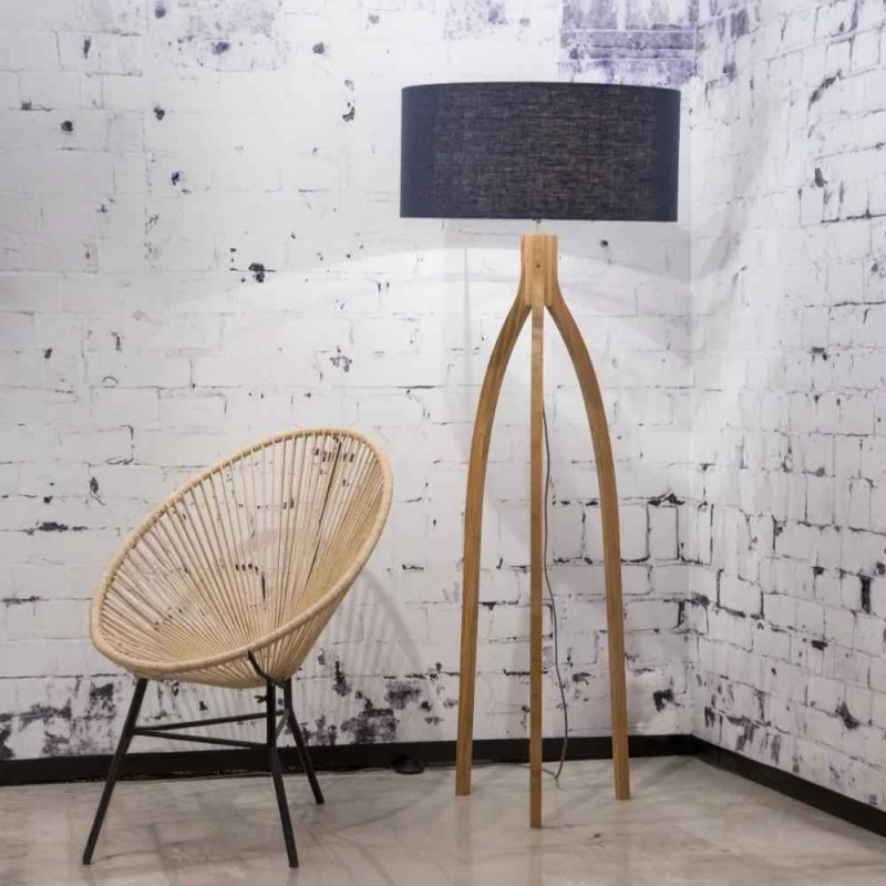 Lampadaire trépied bleu