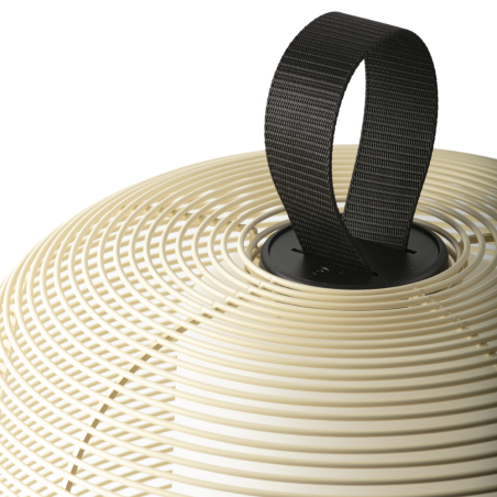 Lampe à poser style lanterne beige