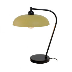 lampe rétro jaune mat
