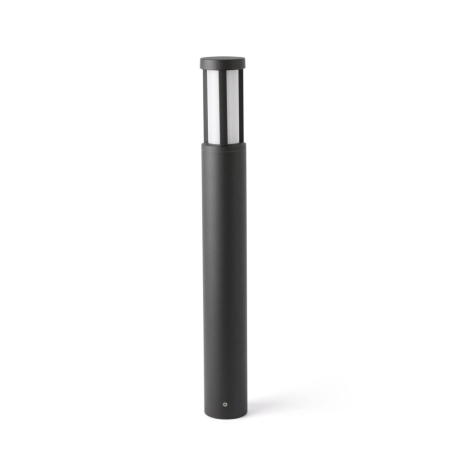 balise jardin cylindre gris foncé