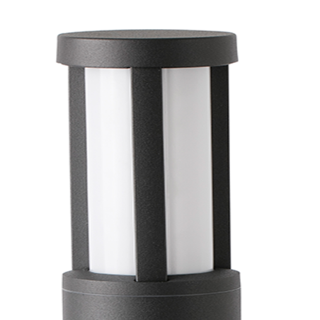 borne parking cylindrique gris anthracite