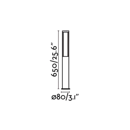 balise extérieure aluminium anthracite