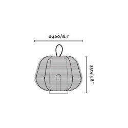dimensions lampe extérieur lanterne