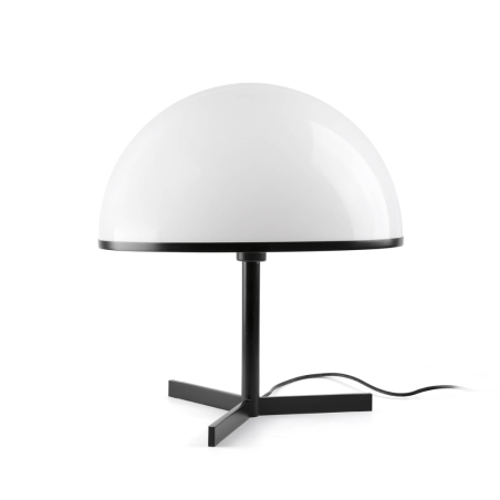 lampe à poser dome blanc et noir