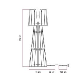 dimensions lampadaire design insonorisant blanc