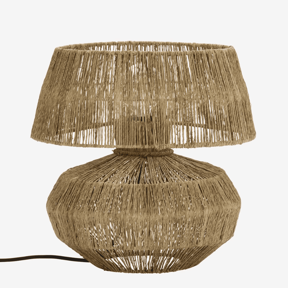 lampe de table en jute