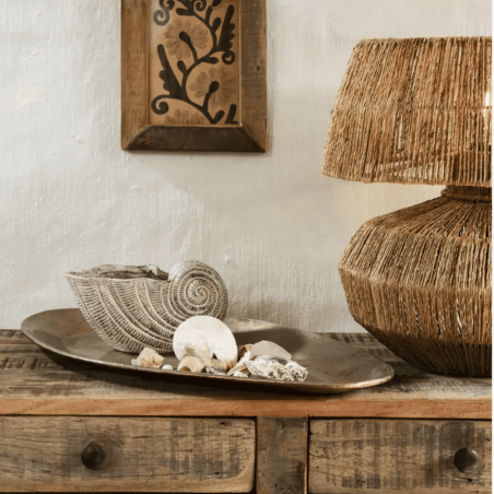 lampe à poser artisanale en jute