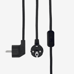 lampe à poser jute et interrupteur