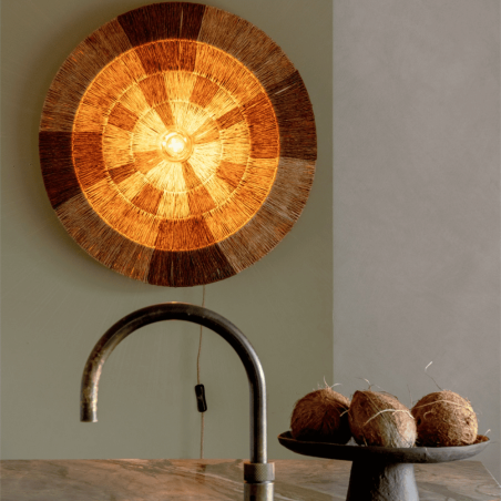 applique ronde jute tressée