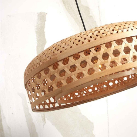 lampe suspendue style bohème en bambou