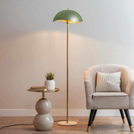 Lampadaire vert émaillé vert