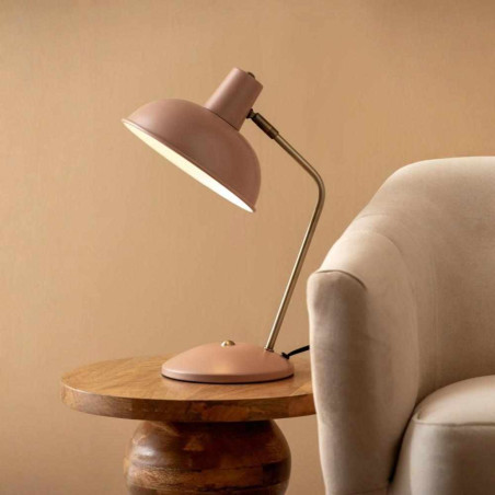 Lampe design métal vieux rose