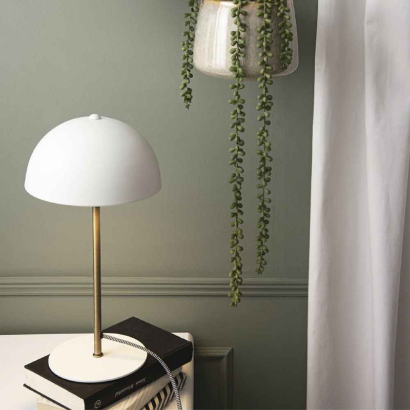 Lampe de table métal blanc