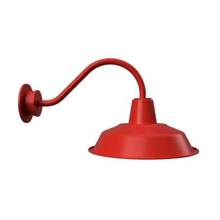 applique col de cygne alu rouge