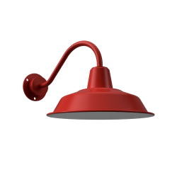 applique extérieure col de cygne rouge