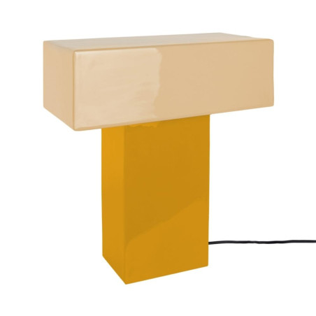 lampe rectangle jaune moutarde