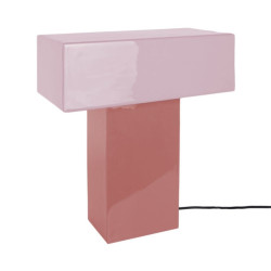 lampe de table rectangle design rose