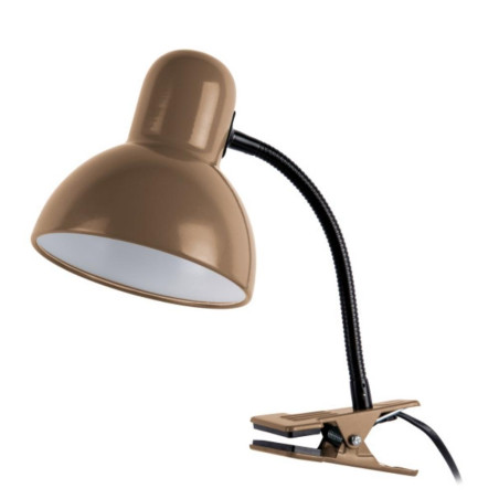 Lampe pince marron foncé flexible