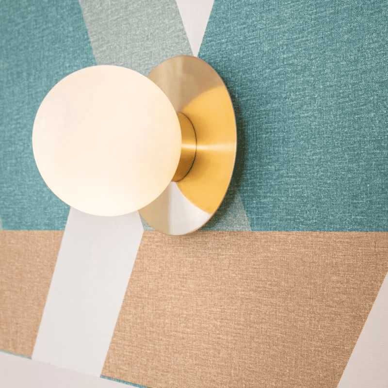 applique murale ronde dorée