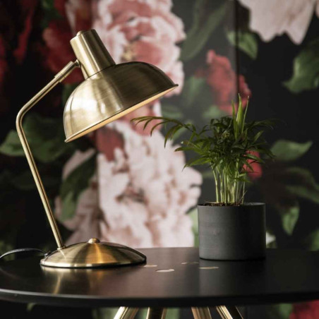 lampe design en métal doré