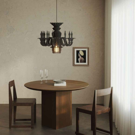 abat-jour imitation chandelier noir