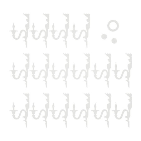 Abat-jour chandelier blanc