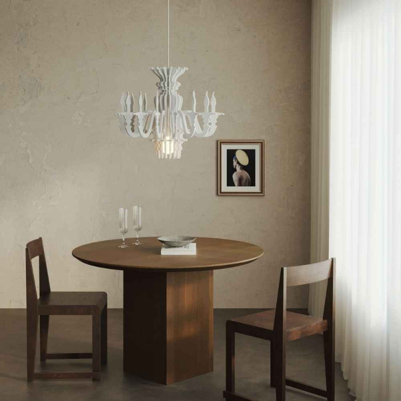 abat-jour blanc pour suspension