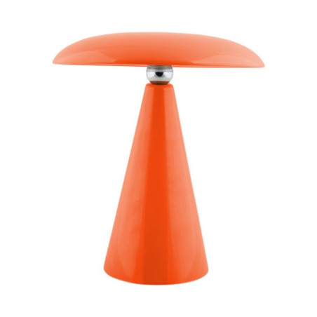 Lampe de table orange abat jour orientable