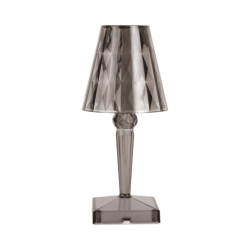 Lampe de table cristal grise