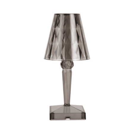 Lampe de table cristal grise