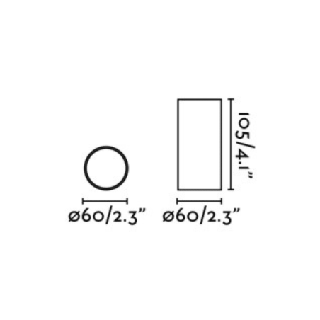 Dimensions plafonnier tube