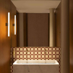 applique murale bois et néon blanc