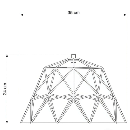 dimensions abat-jour géométrique en métal
