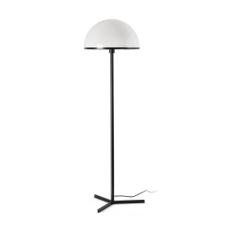 lampadaire demi cercle blanc et noir