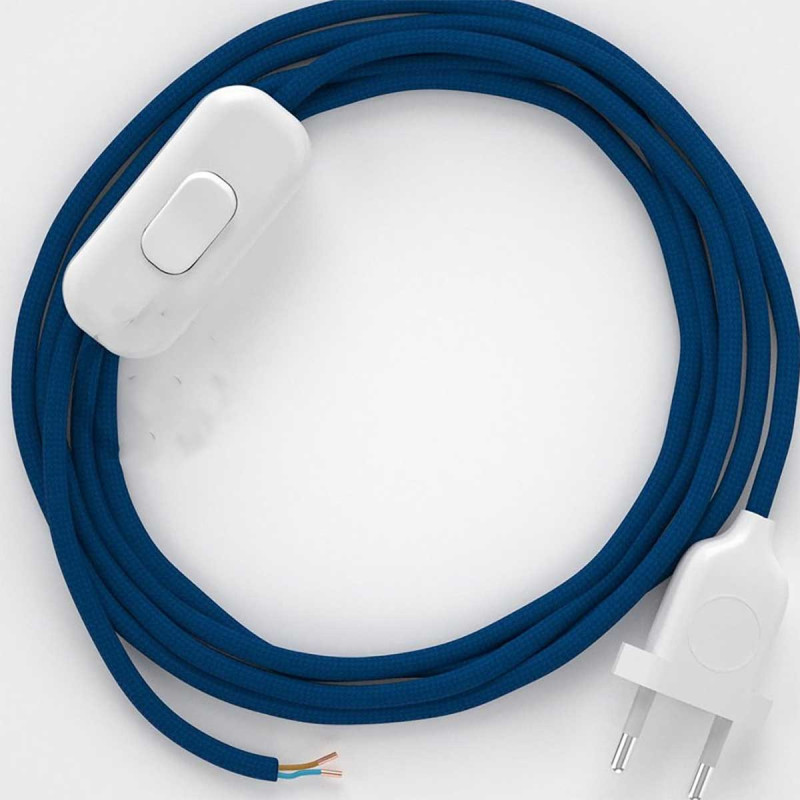 Cordon rond bleu pour lampe à poser