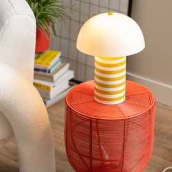 lampe vintage jaune rayée