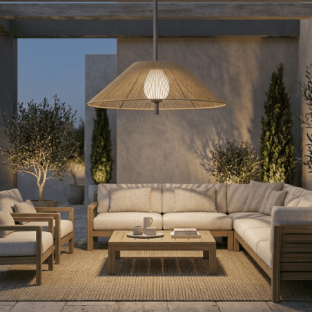 Suspension extérieure beige alu