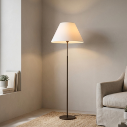 abat-jour conique rond blanc