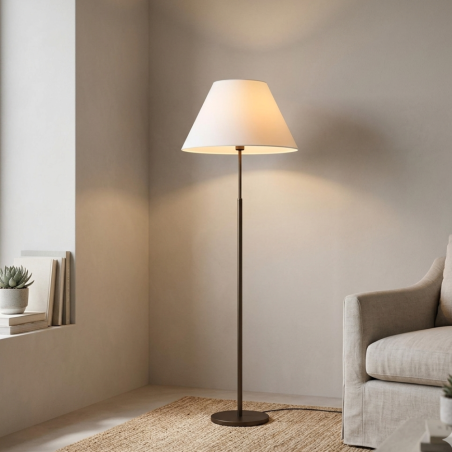 abat-jour conique rond blanc