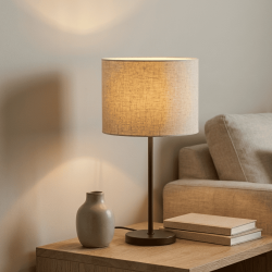 abat-jour cylindrique lin