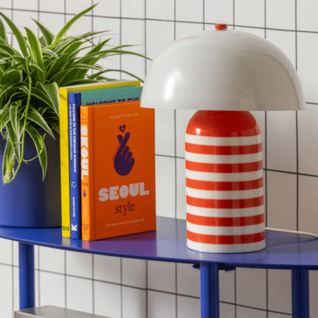 lampe vintage orange orange rayée