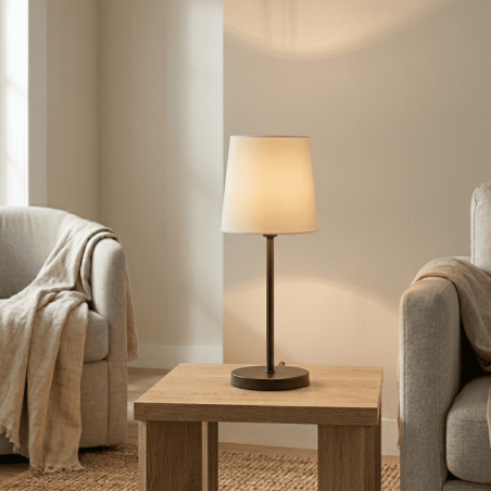 abat-jour conique crème blanc