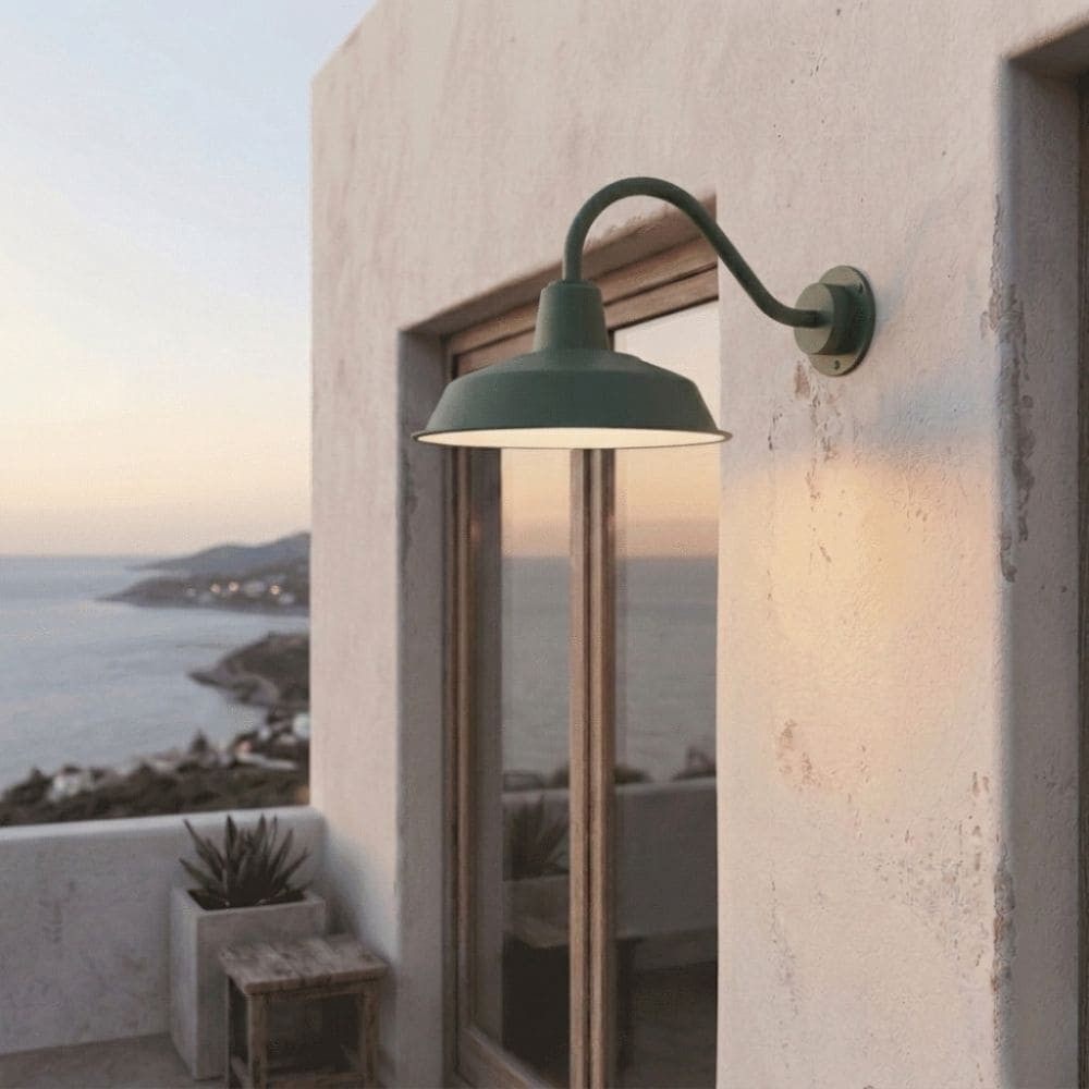 Applique extérieure verte alu