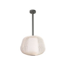 Suspension beige en acier